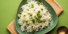 طريقة تحضير أرز أبيض بالبازلاء