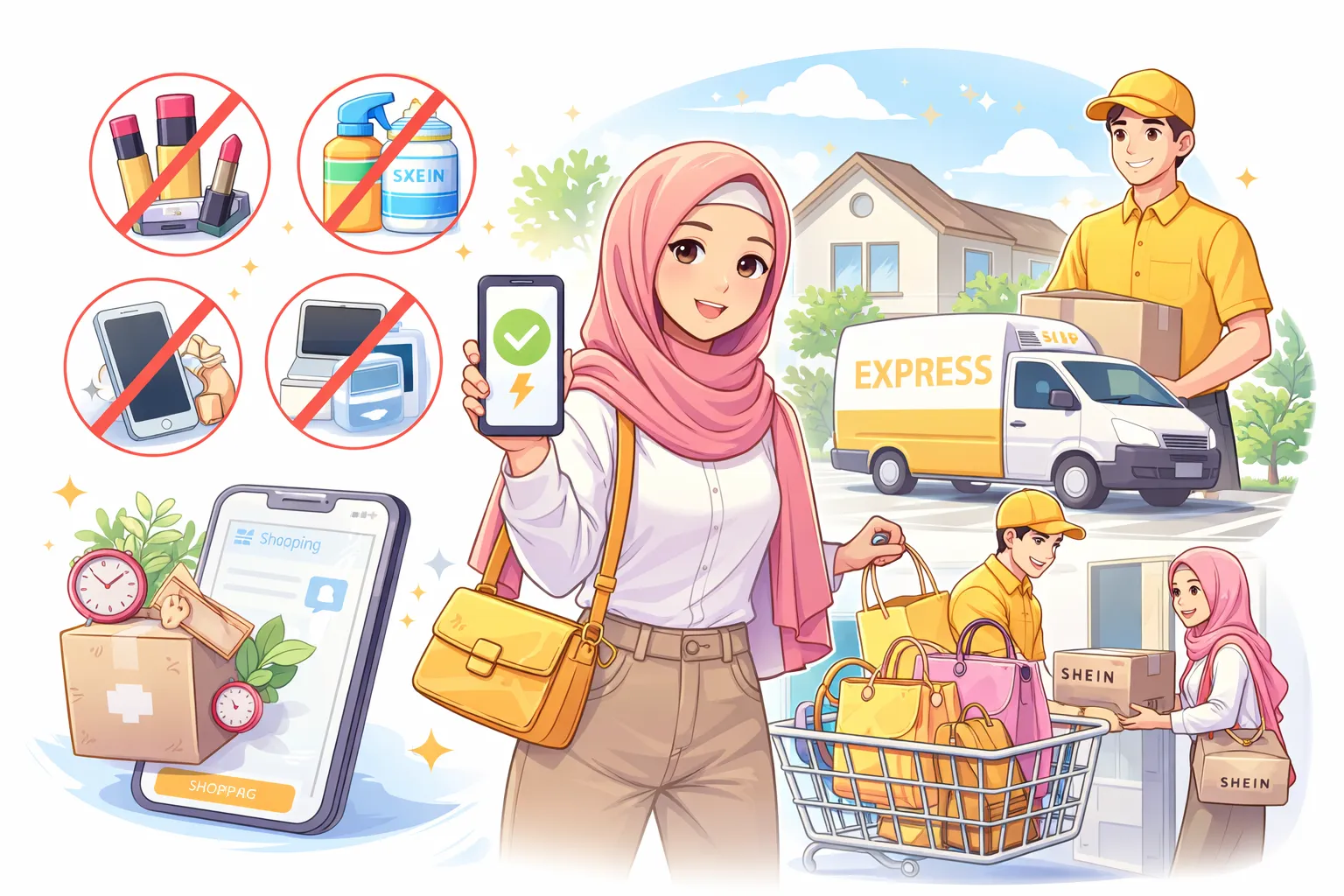 اختيار المنتجات المناسبة للشحن السريع (اكسبريس) في شي إن